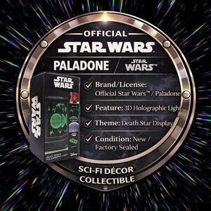 Star Wars Death Star Holographic Light Paladone 3D Laser Etched LED Red/Green